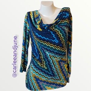 Style & Co, long sleeve, ruched side top. Size P/M. Pre-owned very gently used.